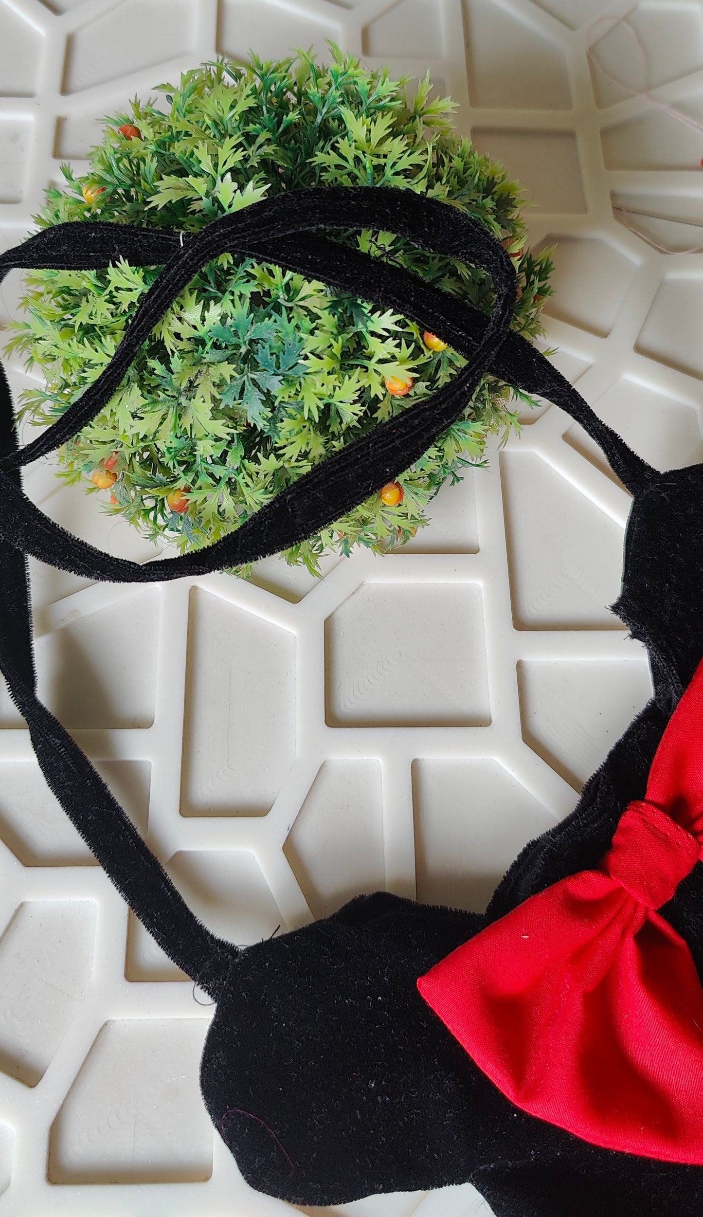 Black Velvet Bow Bag
