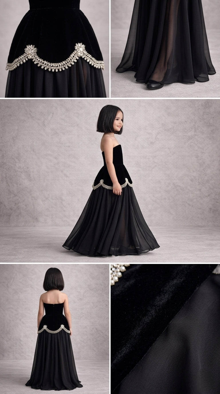 Pre Order: Midnight Pearl Princess Gown
