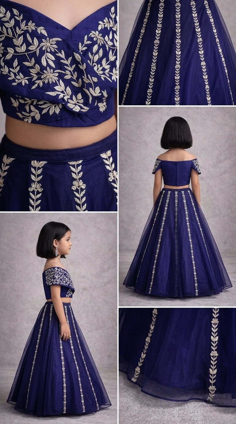 Pre Order: Royal Sapphire Charm Lehenga