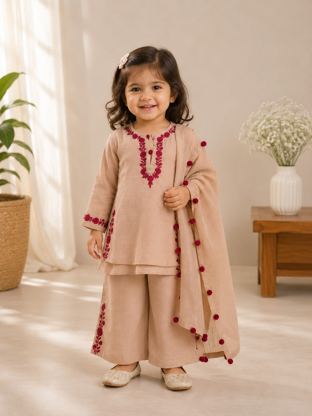 The Earthy Maroon Kurta Set