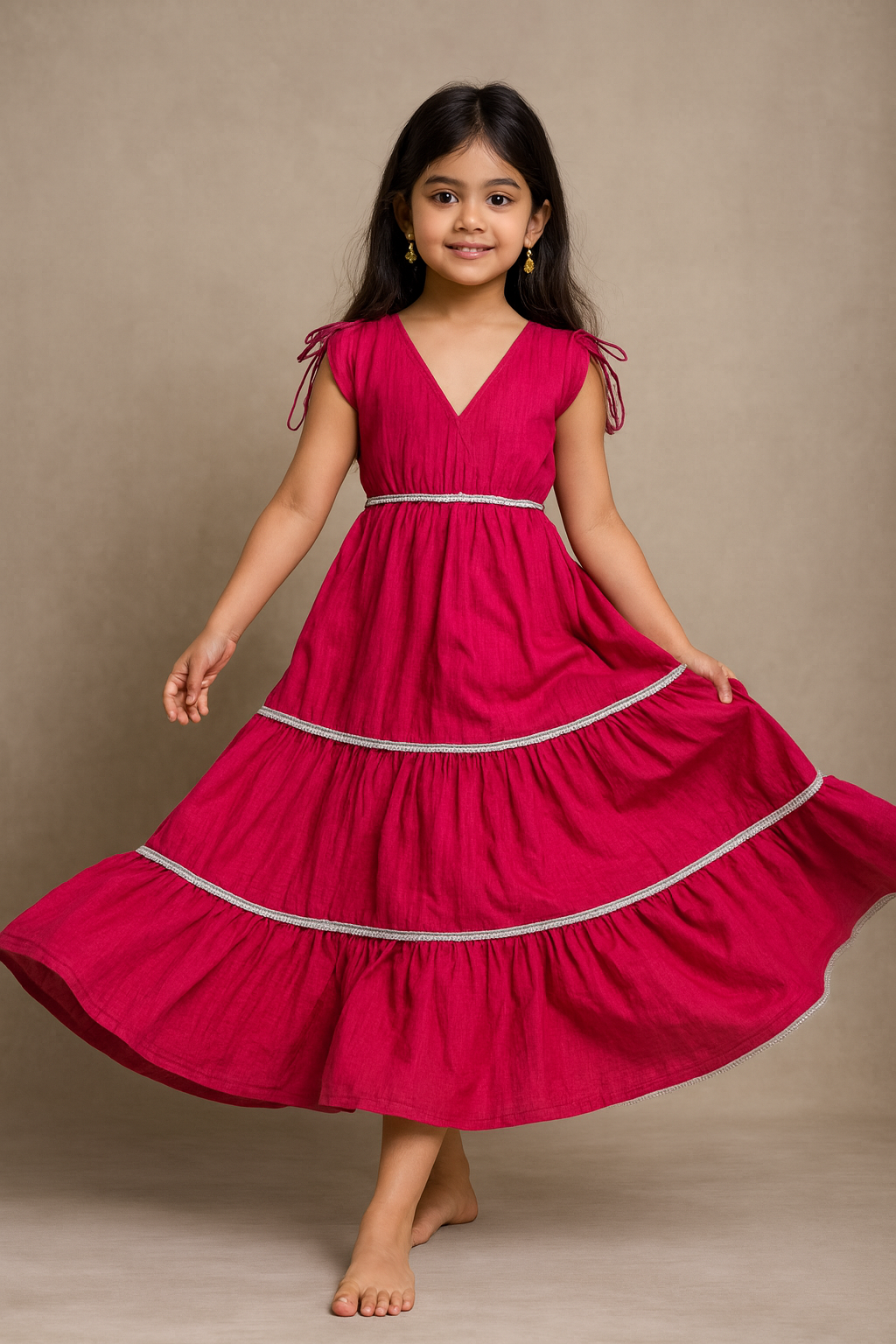 Pre Order: Hot Pink Tiered Dress