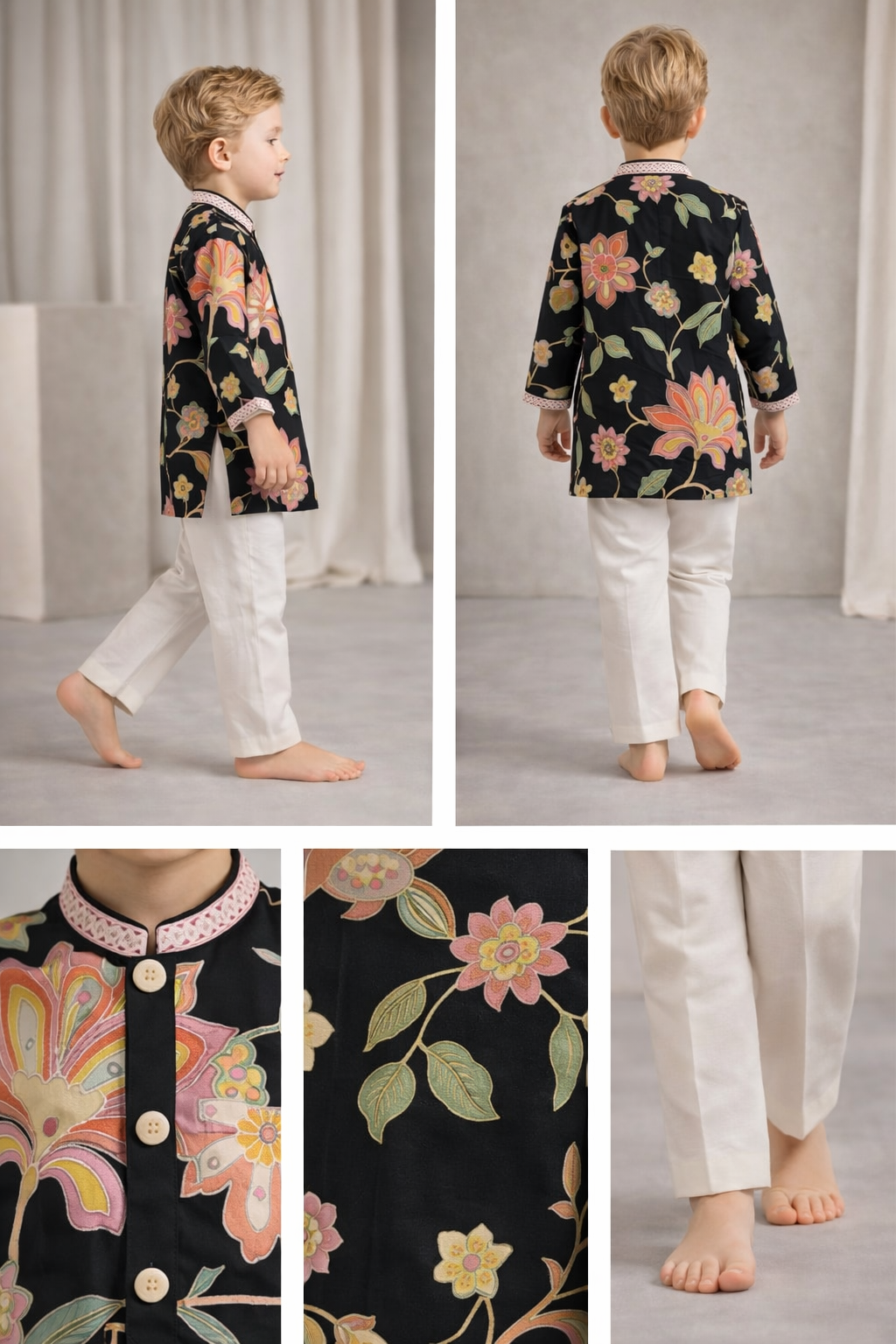 Pre Order: Phoolwari kurta And pyjama