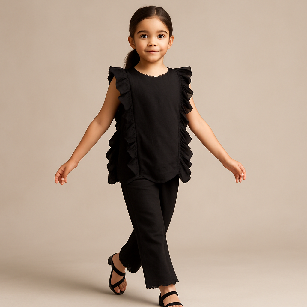 Pre Order: Black Top With Pant