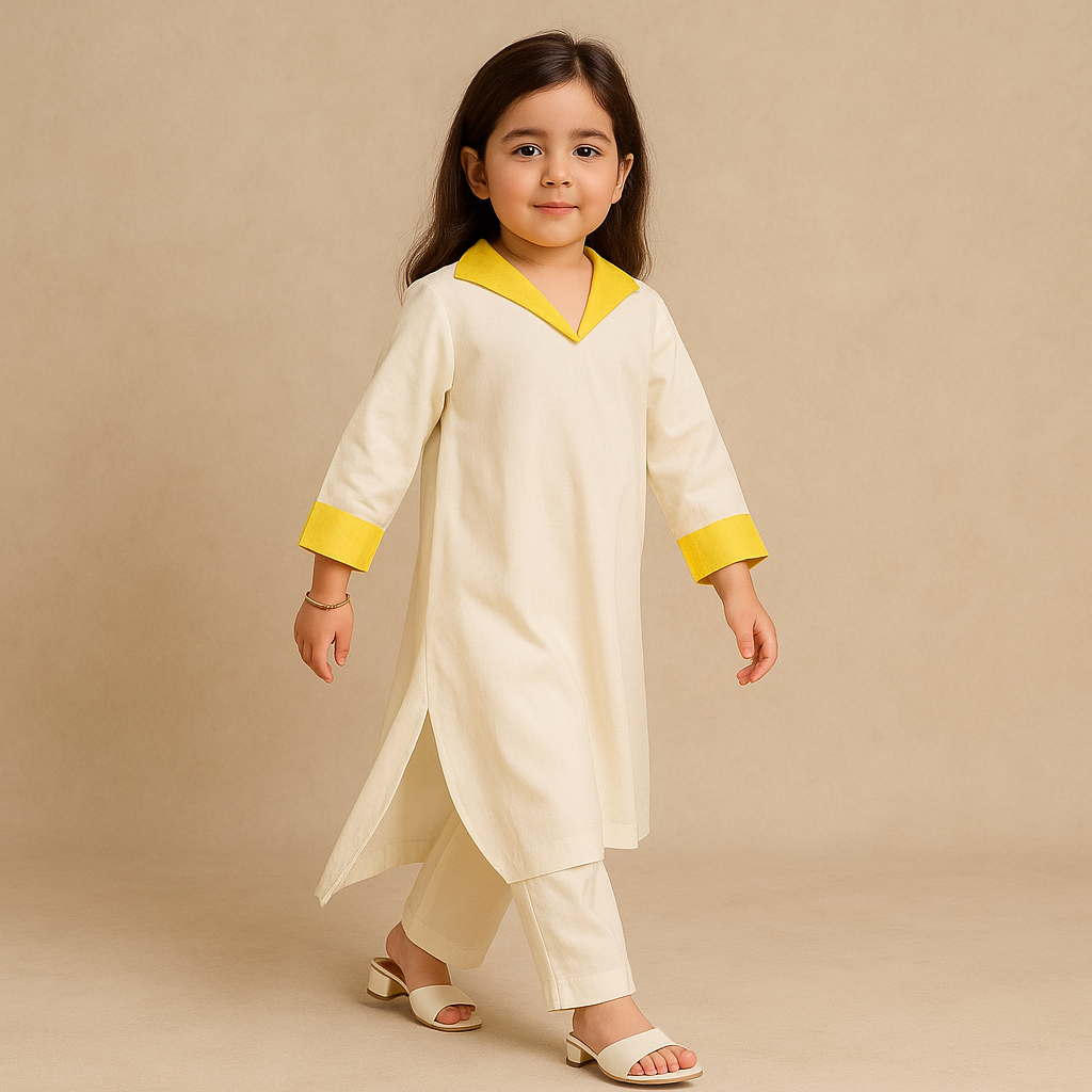 Pre Order: White Kurta Suit Set