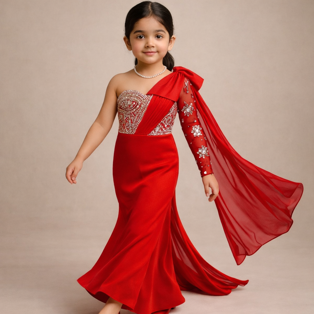 Pre Order: Red Pearl Gown