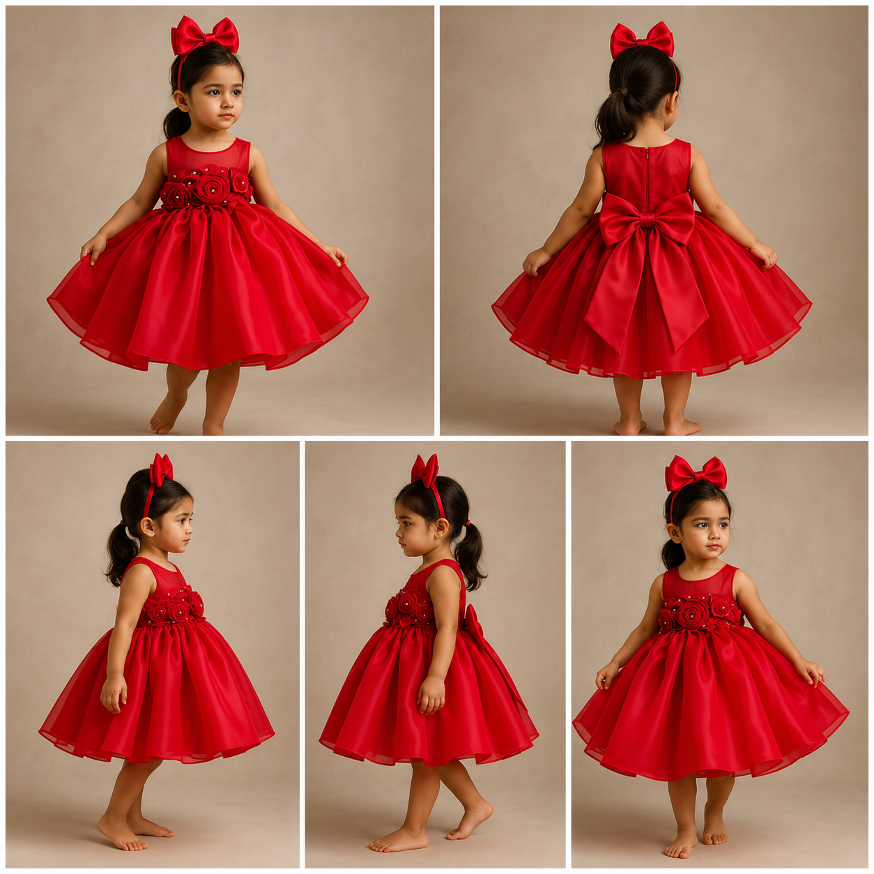 Pre Order: Isla Red Organza Dress