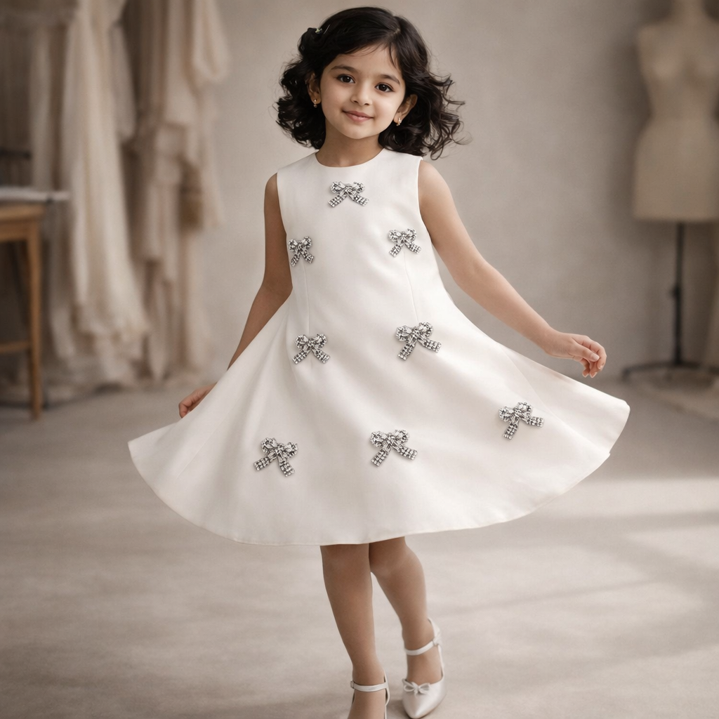 Pre Order: White Bow Belle Dress