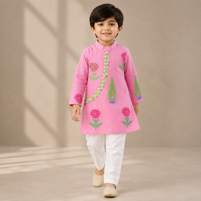 Pre Order: Gulabi Gulzar Kurta Set