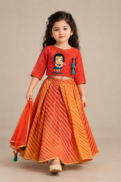 Pre Order: Radha Kumkum Lehenga Set