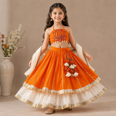 Pre Order : Kesariya Noor Lehenga Set