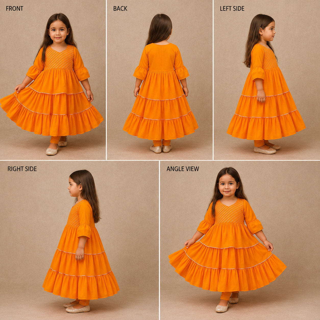 Pre Order: Mango Yellow Anarkali Skirt Set