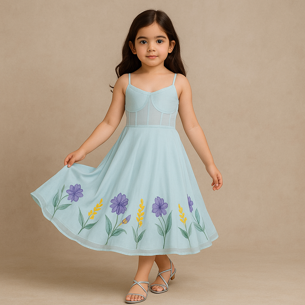 Pre Order: Blue Floral Dress