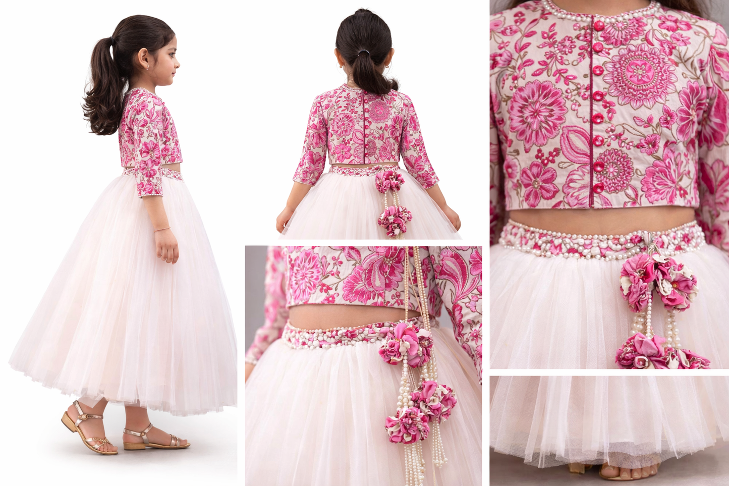 Pre Order: Rosy Petal Dream Lehenga Set