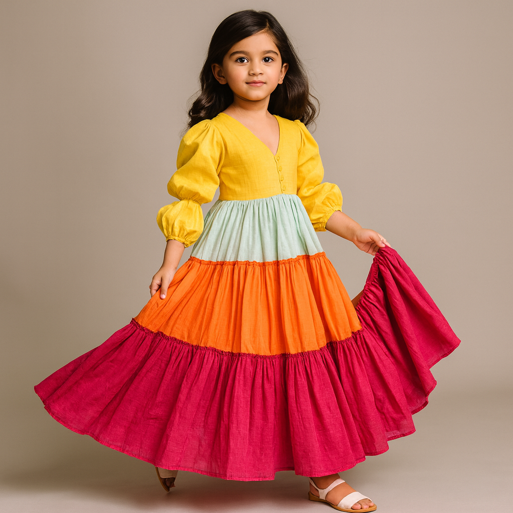 Pre Order: Multicolour Cotton Dress