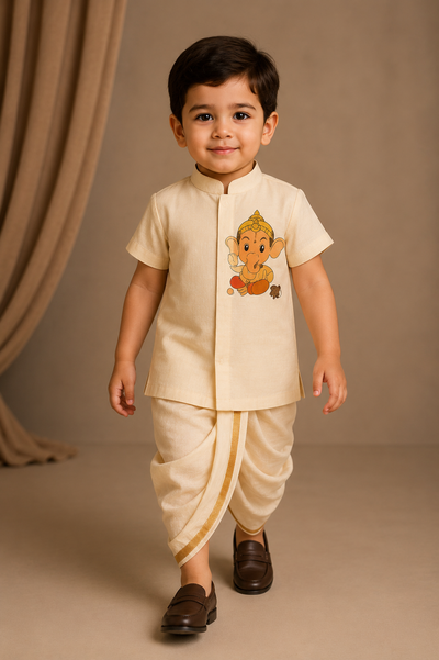 Pre Order: Shree Ganesha Dhoti Set