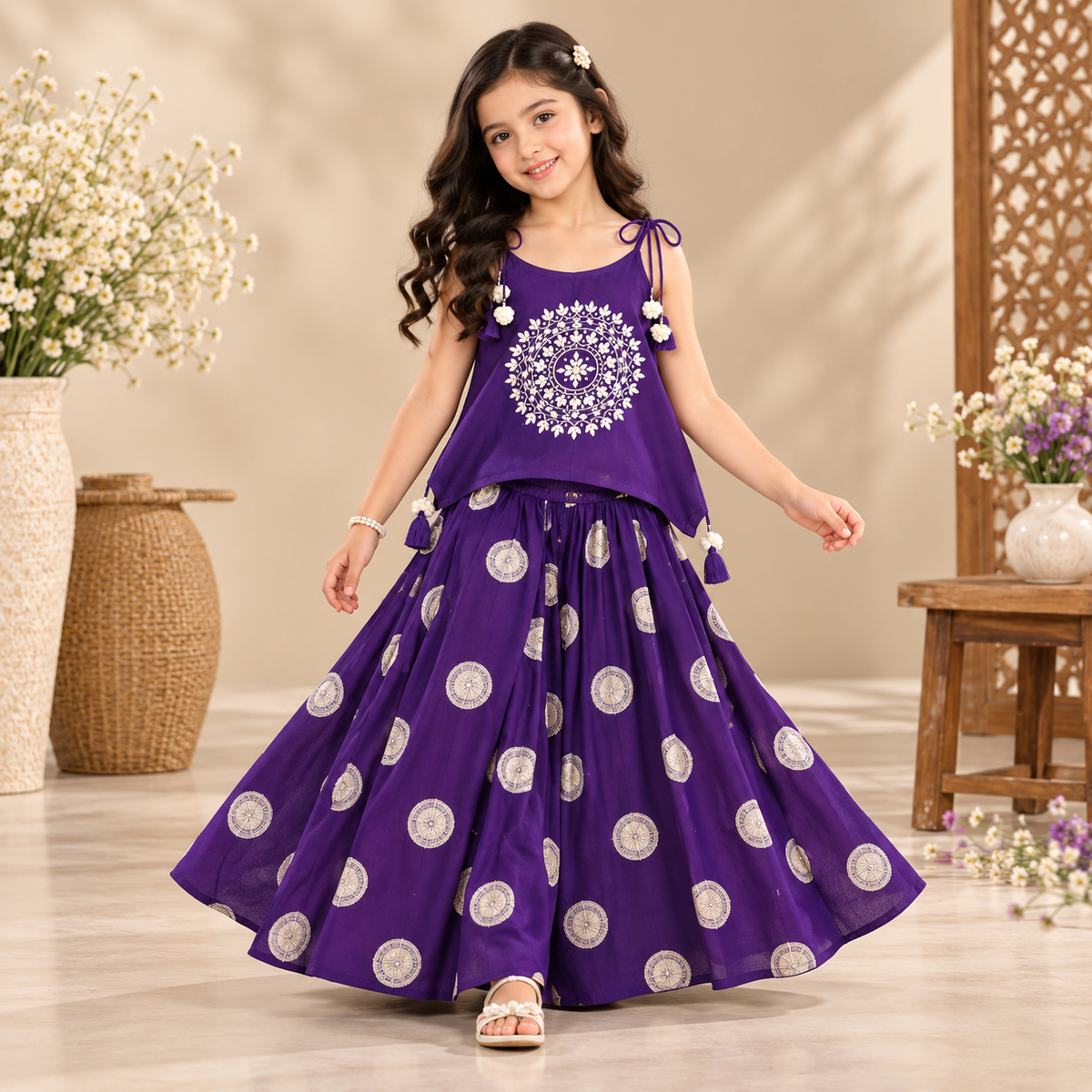 Pre Order: Royal Amethyst Lehenga Set