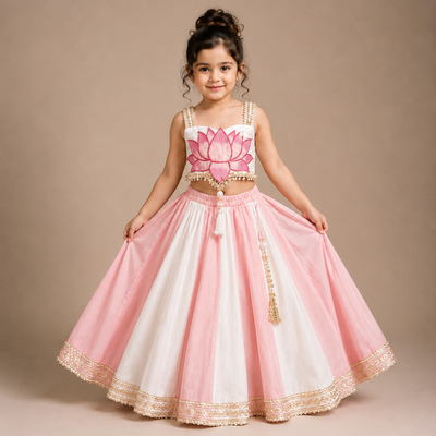 Pre Order: Radha Kamal Lehenga Set