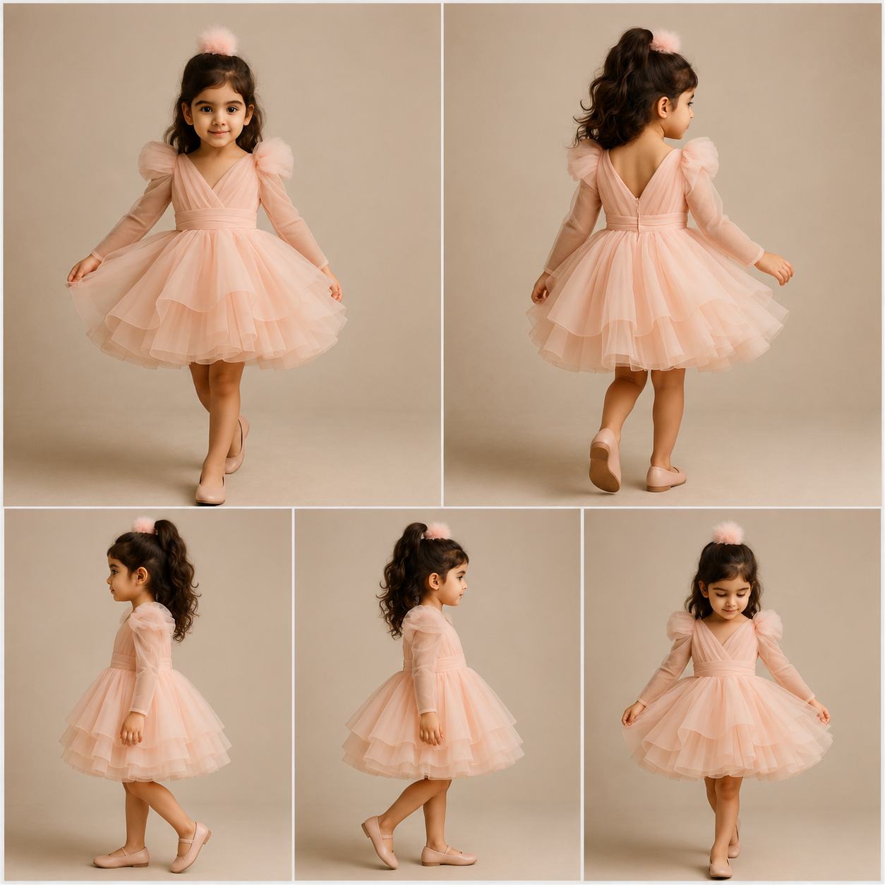 Pre Order: Elegant Pink Style Net Dress