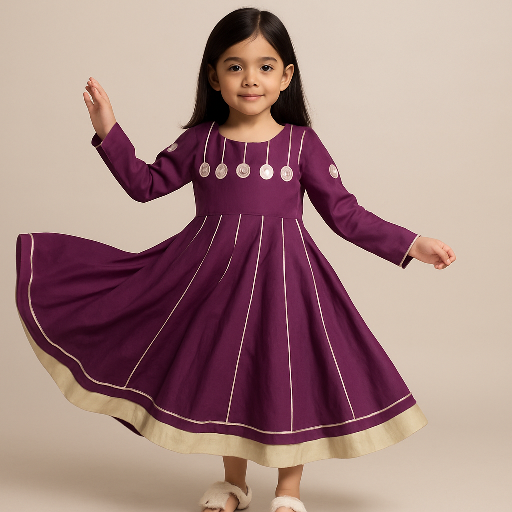 Pre Order:Malika Wine Anarkali Set