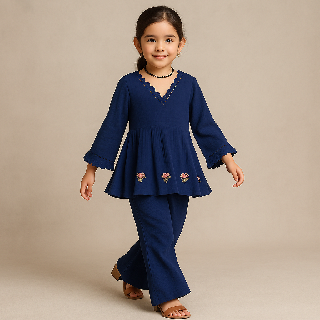 Pre Order: Royal Blue Kurti With palazzo