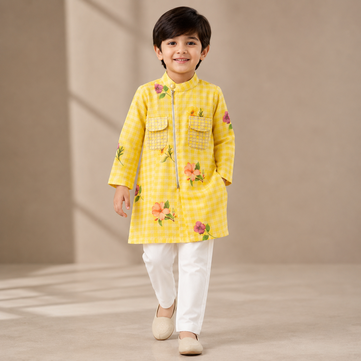 Pre Order: Basanti Veer Kurta Set