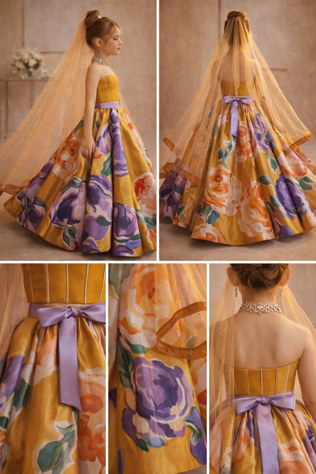 Pre Order: Sunehri Gulbahar Lehenga Set