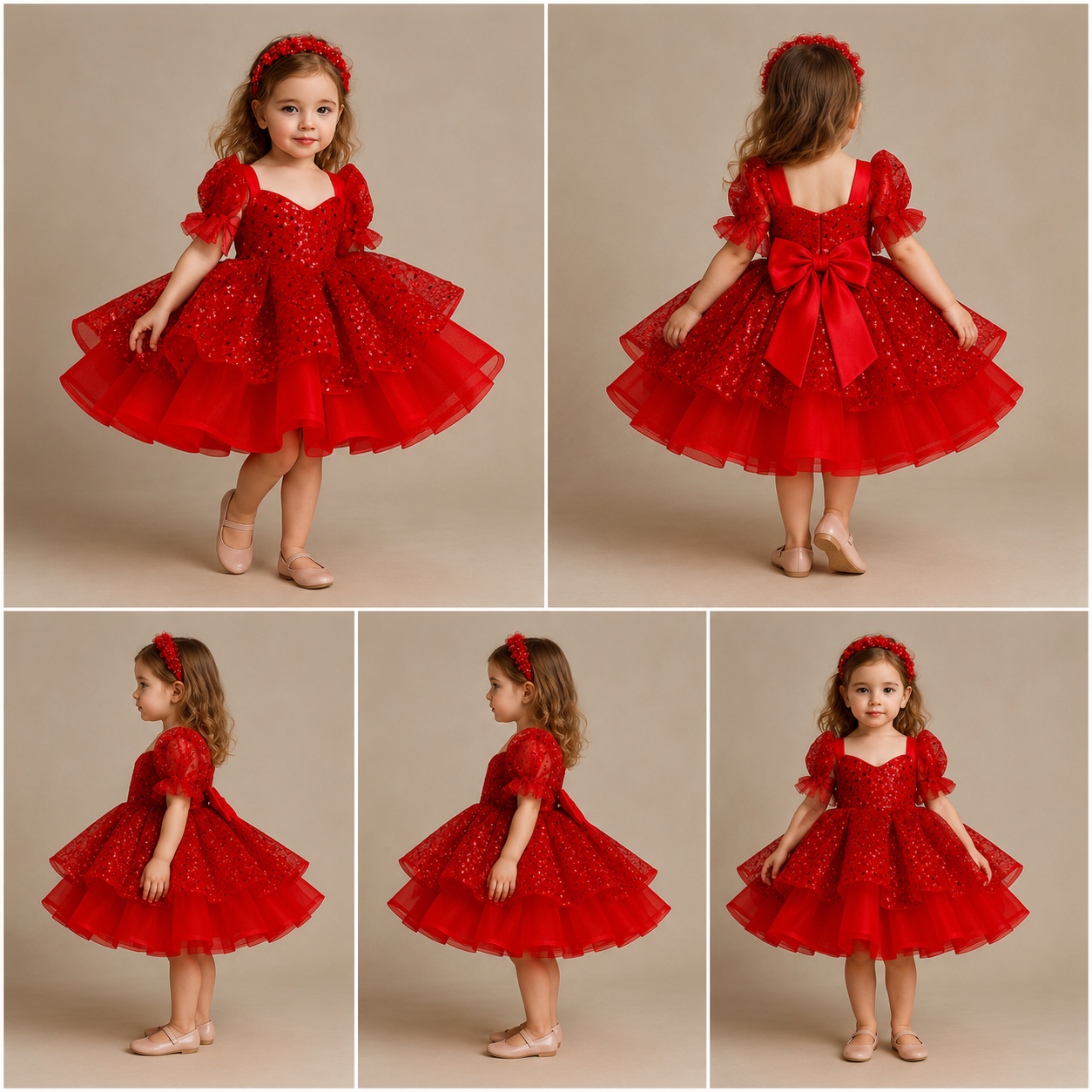 Pre Order: Mila Sequins Red Net Dress