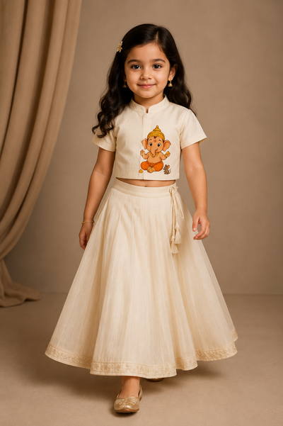 Pre Order : Bal Ganesha Noor Lehenga