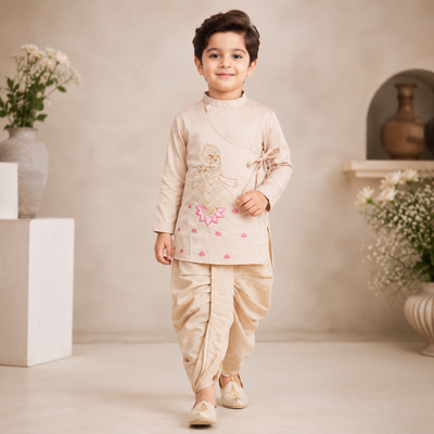 Pre Order: Lotus Krishna Dhoti Set