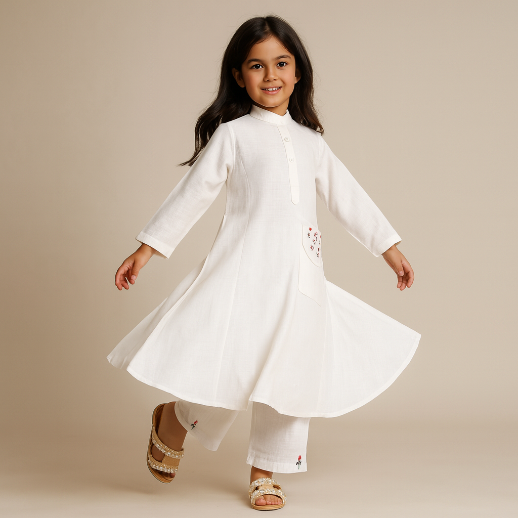 Pre Order: White Kurta Suit Set