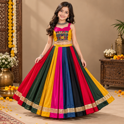 Pre Order : Rangrez Rainbow Lehenga