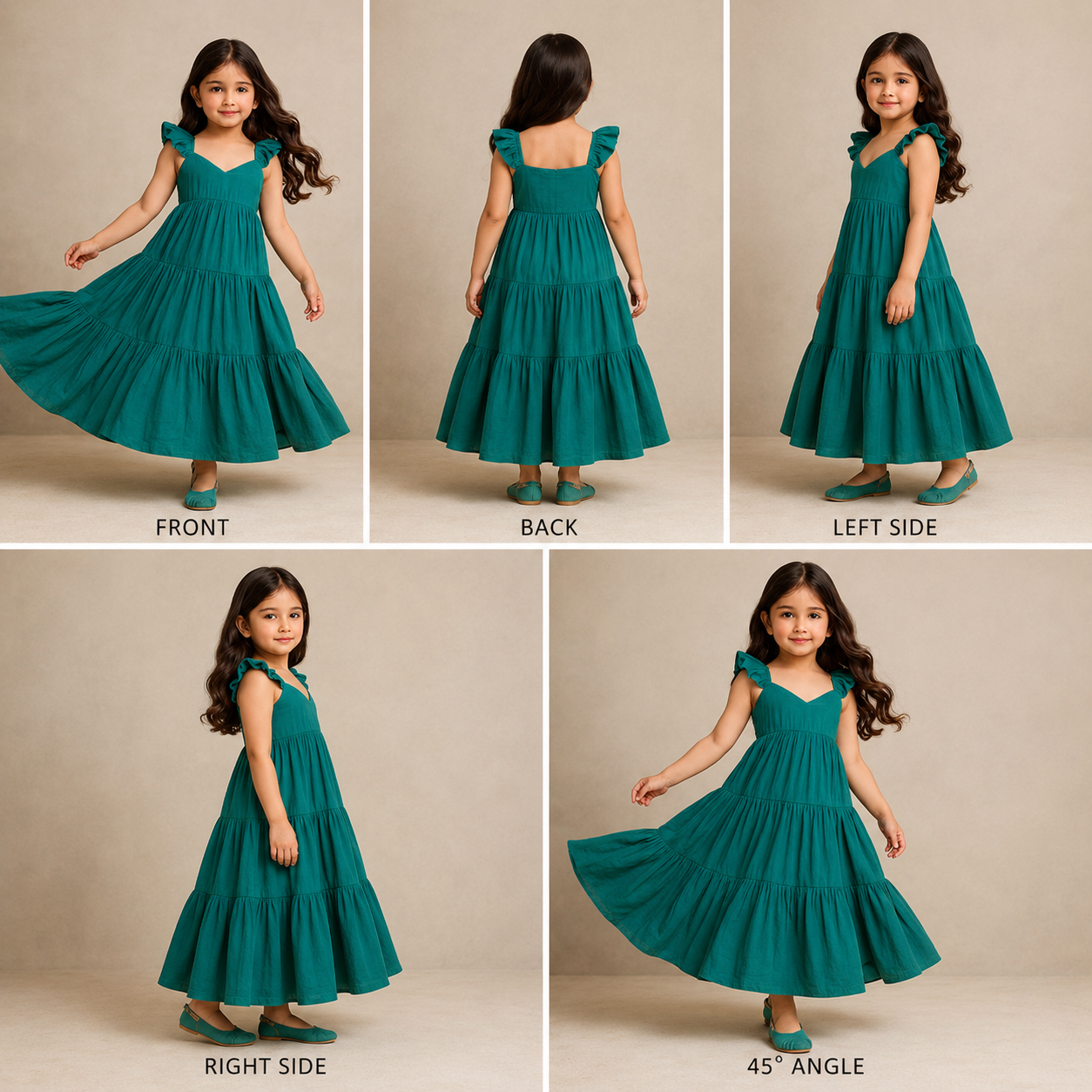 Pre Order: Green Cotton Maxi Dress