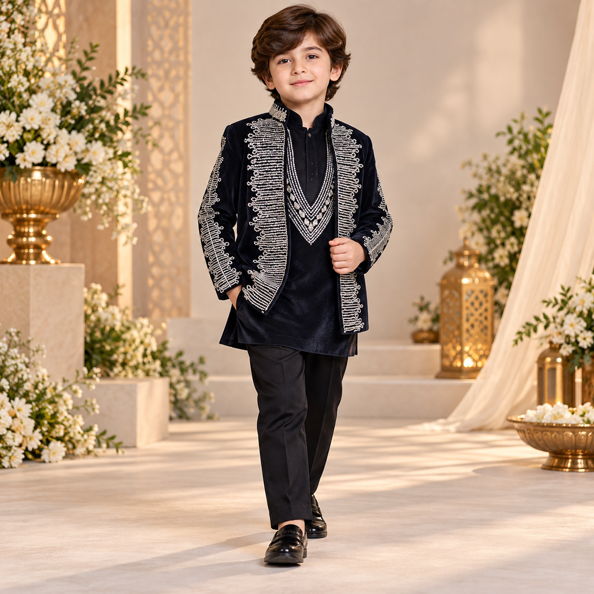 Pre Order: Midnight Maharaja Sherwani