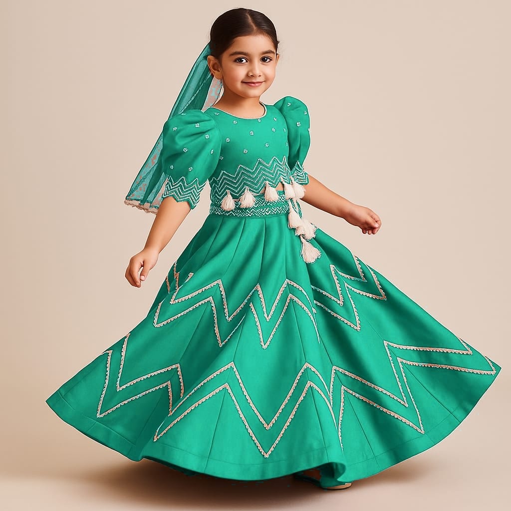Pre Order: Embroidered Top And Lehenga With Net Dupatta