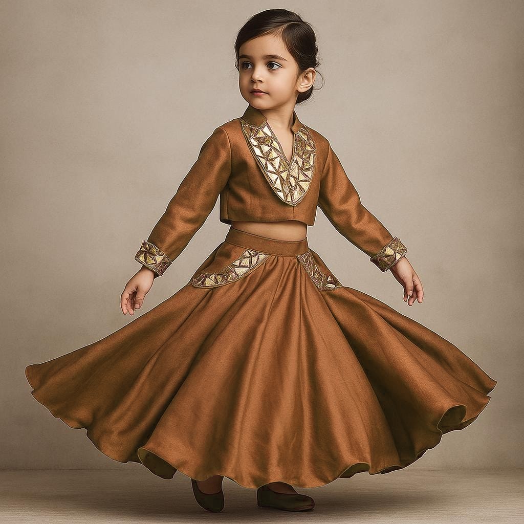 Pre Order: Embellished Top And Lehenga