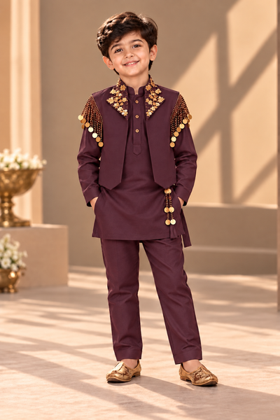 Pre Order: Chocolate Maharaja Kurta Set