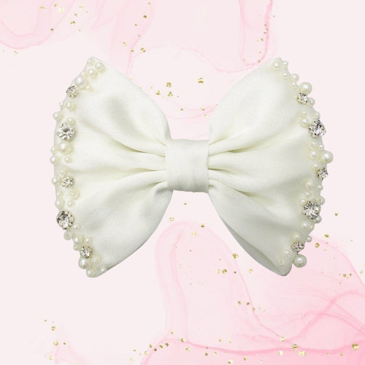 Satin Bowie Alligator Hair Clip