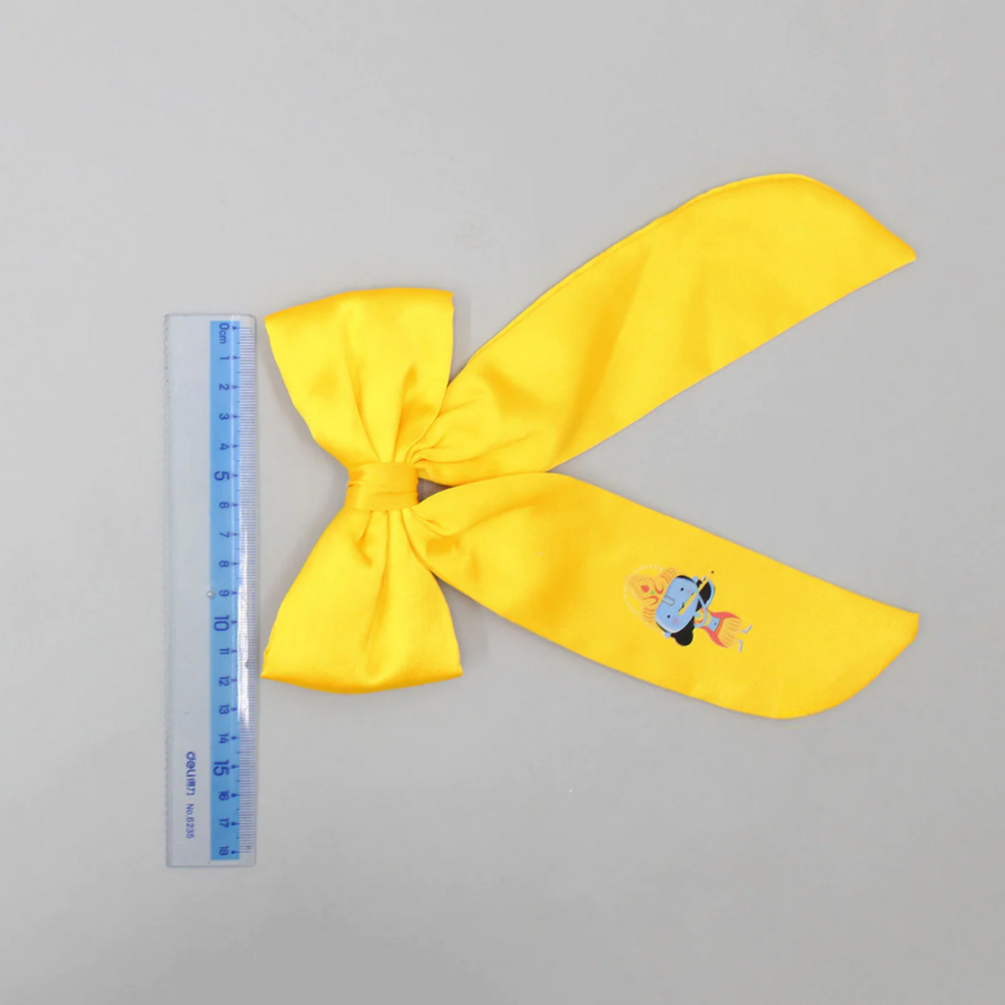 Cute Krishna Printed Yellow Bowie Hair Clip
