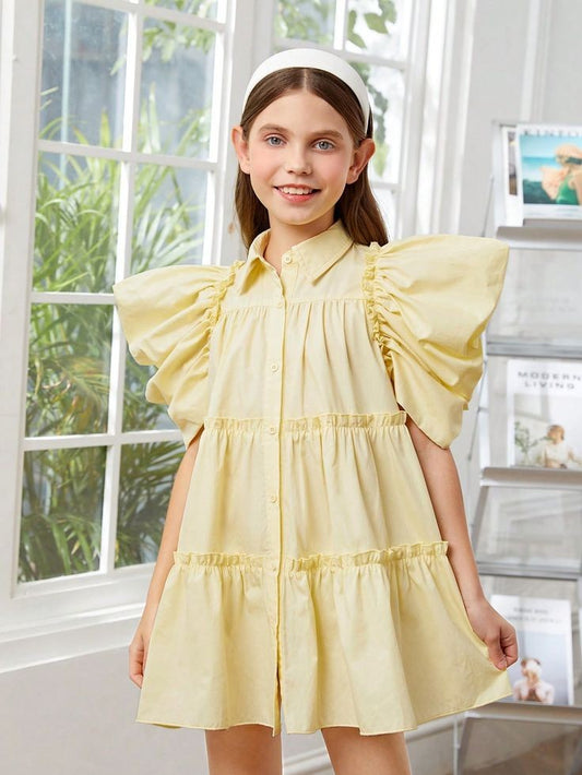 Pre Order: Jovial Summer Yellow Cotton Dress