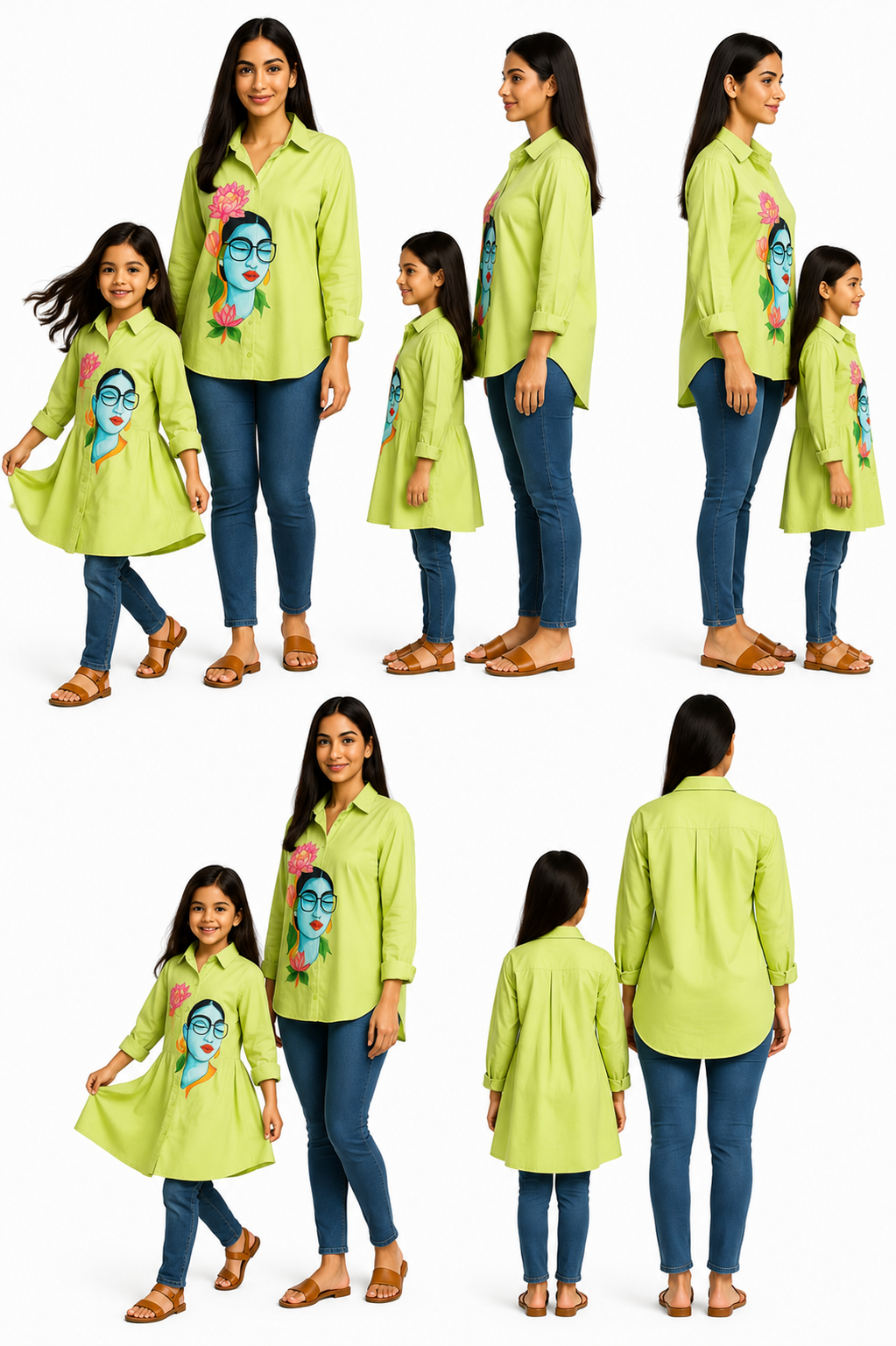 Pre Order: Green Hand Painted Frock