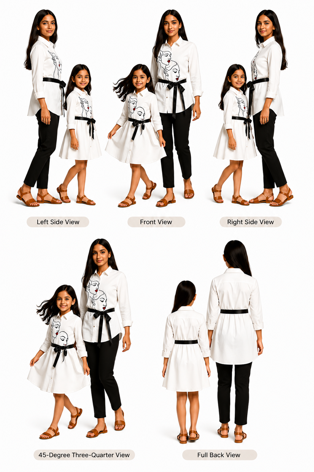 Pre Order: White Hand Painted Skirt Dress