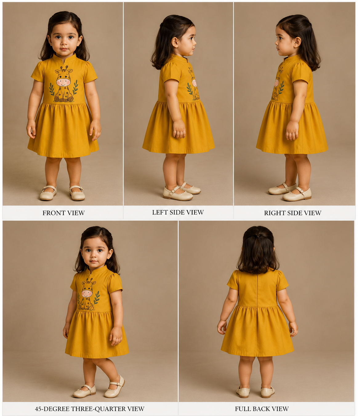Pre Order: Cute Giraffe Hand Painted Dress