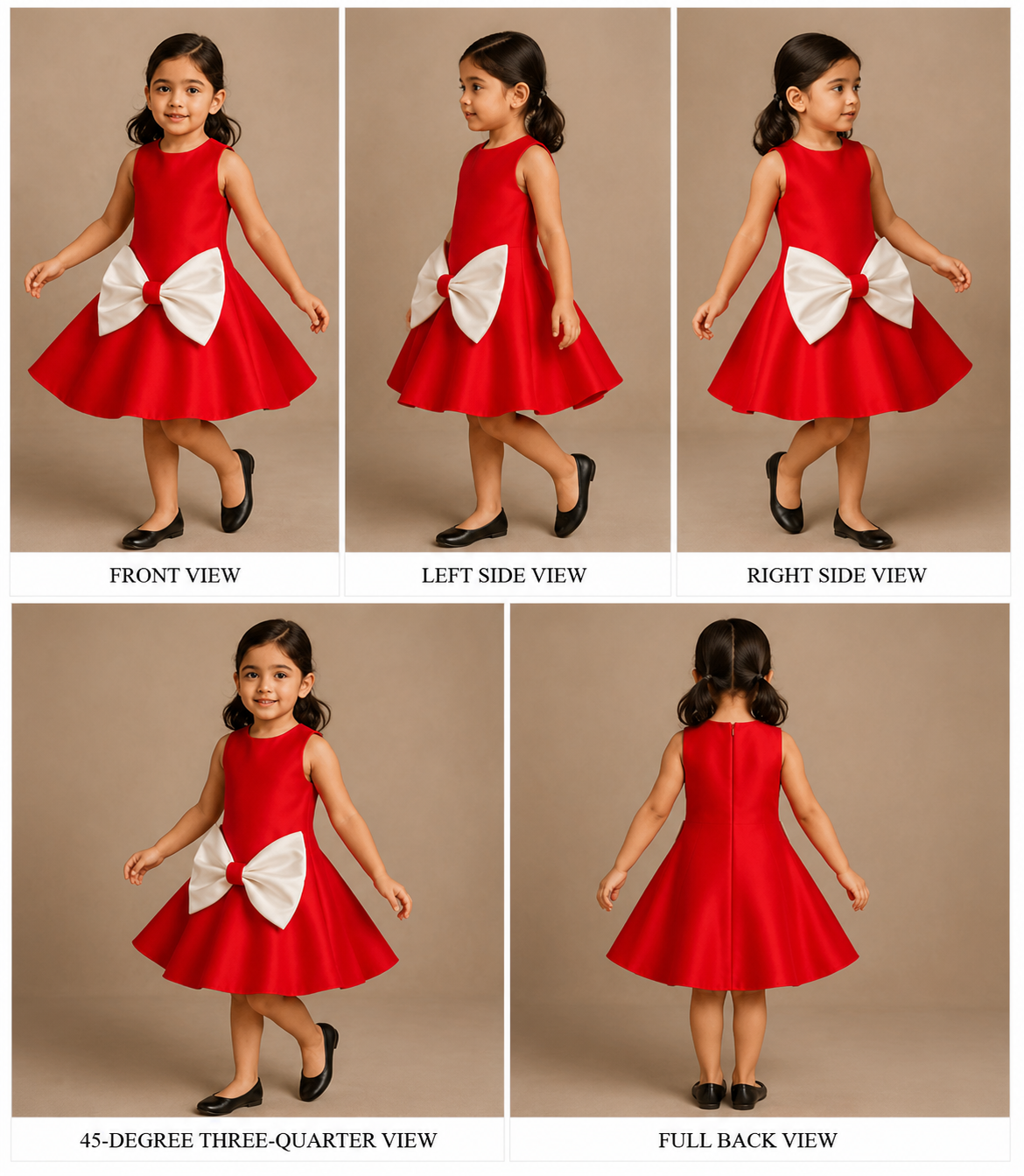Pre Order: Red Scuba Big Bow Dress