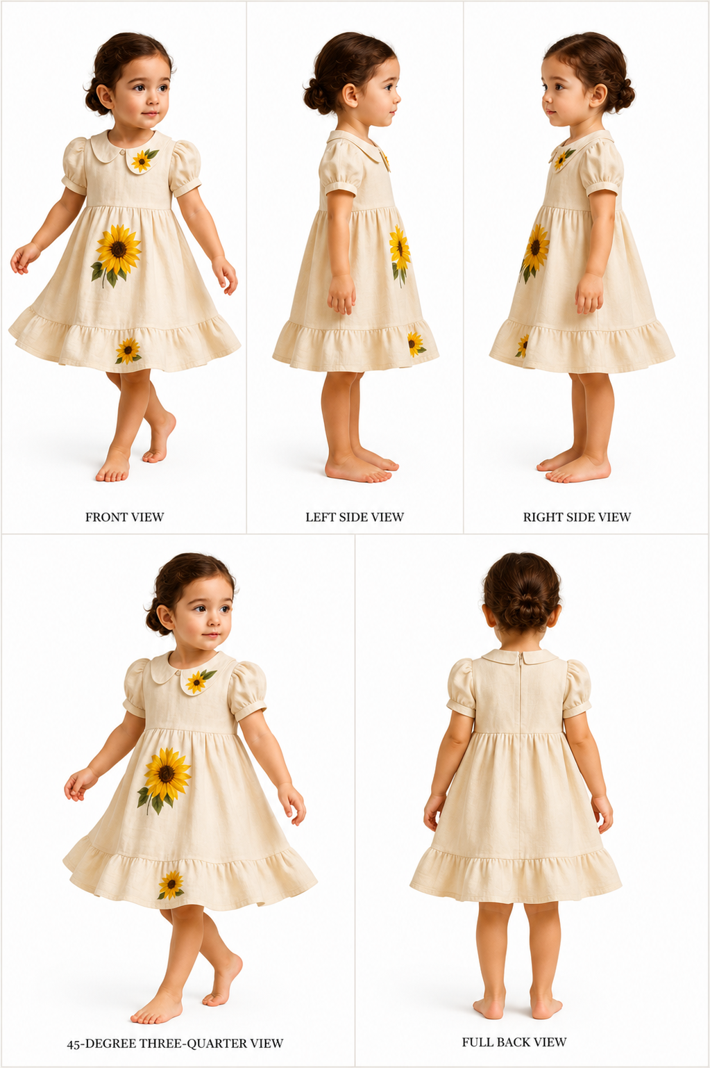 Pre Order: Surajmukhi White Hand Painted Dress