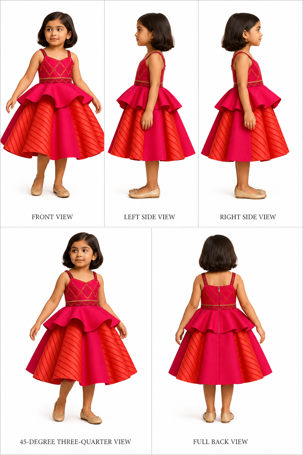 Pre Order: Exclusive Embroidered Pannel Dress