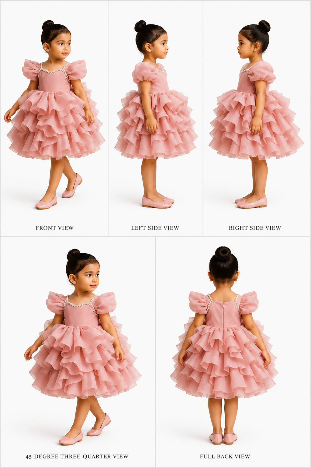 Pre Order : Exclusive Flora Pink Orgenza Dress