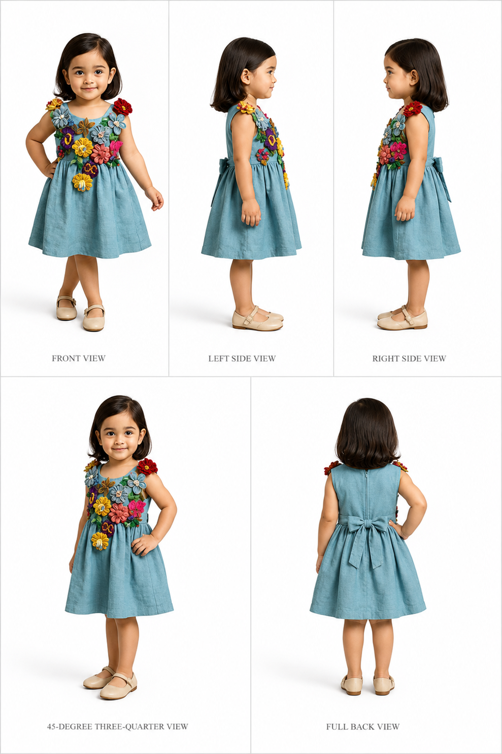 Pre Order: Hand Made Floral Linen Cotton  Dress