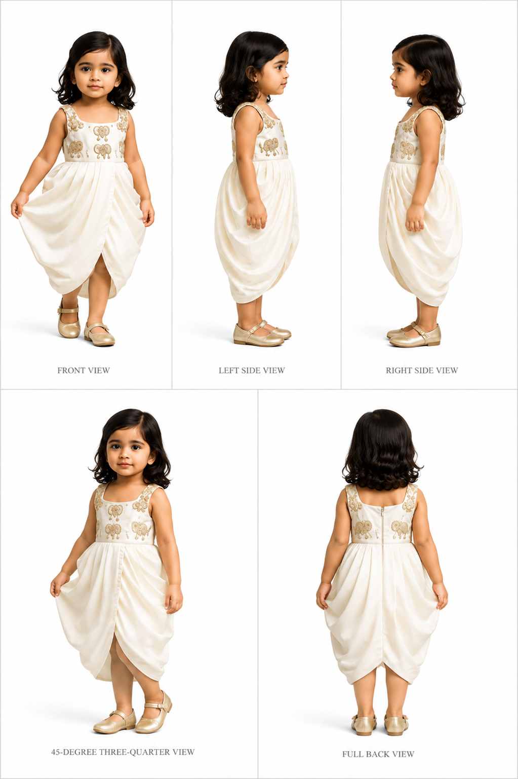 Pre Order: Embellished Pleated Dhoti Style Dress