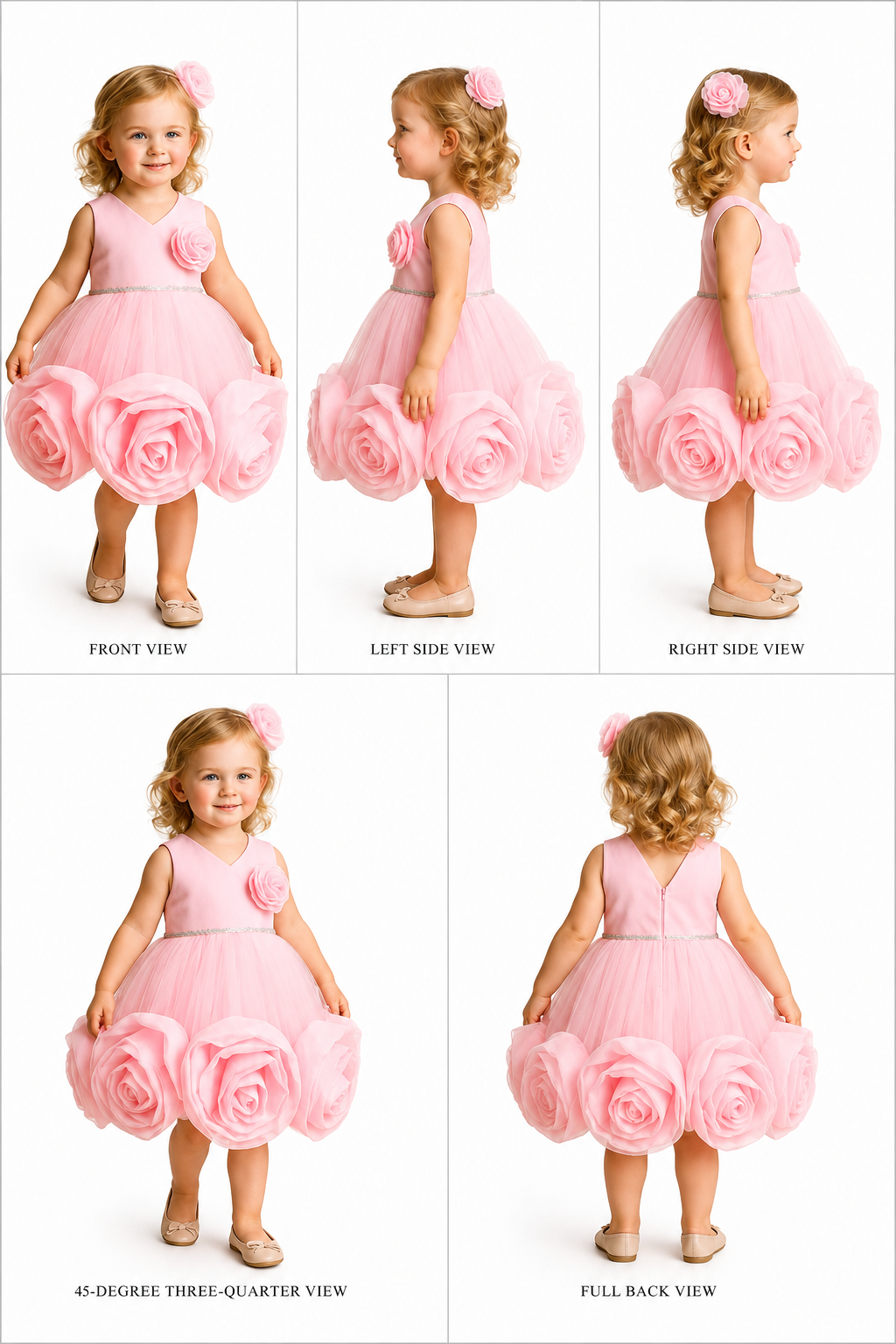 Pre Order: Rose-Adorned Neoprene Dress