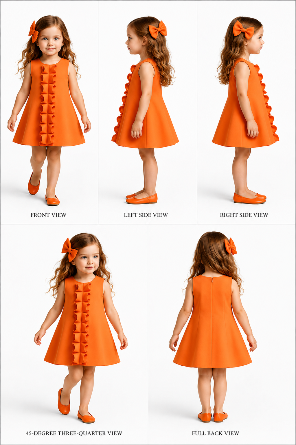 Pre Order: Pleated Ruffled Enhanced Scuba Dress